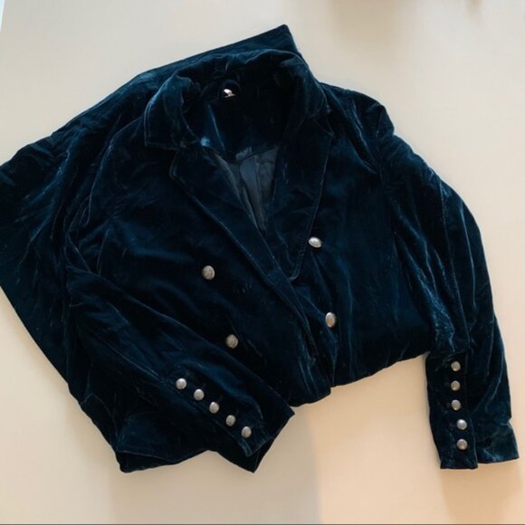 Free People Velvet Trench Coat - M - Picture 3 of 6